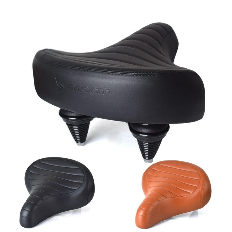Extra Wide Bike Saddle | Shock Absorbing Dual Spring Design