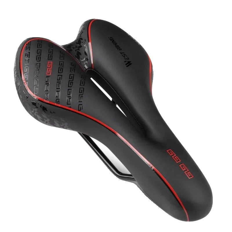 Premium Bike Saddle | Gel Comfort Technology with Red Accent
